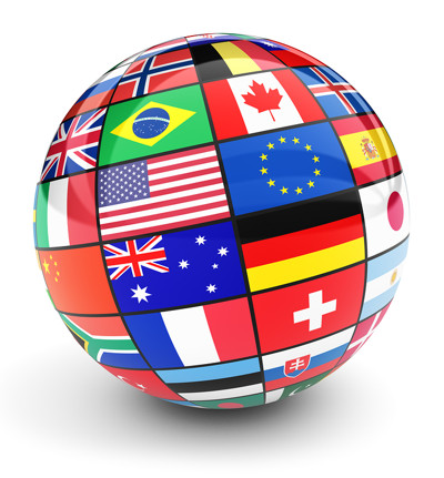 Globe With Country Flags
