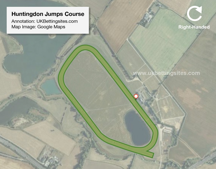 Huntingdon Jumps Racecourse Map